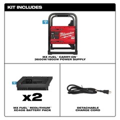 Milwaukee Tool Mxf002-2Xc Portable And Inverter Generator, 1, 800 W Rated, 3,