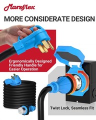 Marsflex 50 Amp Generator Cord And Power Inlet 25Ft 50 Amp Generator Cord Nema