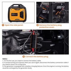 3-Way Start Inverter Generator 5000/3800W Gas Powered Digital Display RV Ready
