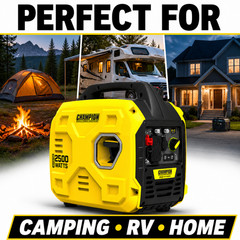 Champion 2500W Inverter Generator 1850 Running Quiet Portable 120V Gas