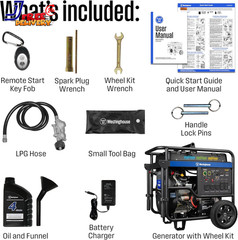 Westinghouse 18,000-W Portable Tri-Fuel Home Backup Generator with Remote Start