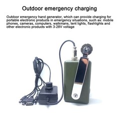 Hand-Crank Generator Silent Emergency Phone & Laptop Charger Portable