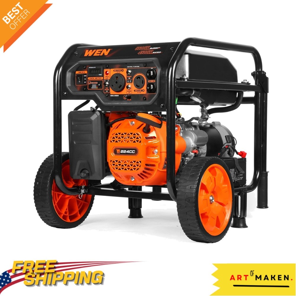 5600-Watt Portable Generator with Electric Start, RV-Ready & CO Shutdown