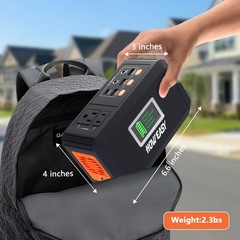 HOWEASY Portable Power Station,120W(240W Peak) Solar Generator,88Wh Orange