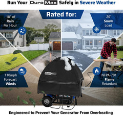 Duromax DMX-GTX Portable Generator Running Cover – Weatherproof Outdoor Vinyl Ca