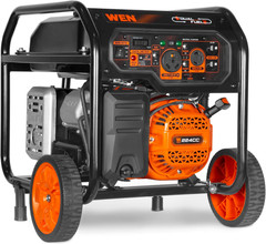 WEN 5,600-Watt Dual Fuel Portable Generator with Wheel Kit, Electric Start, and