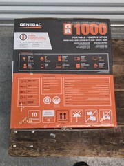 GENERAC GB1000 Portable Power Station, running watts 1600, BRAND NEW in-box