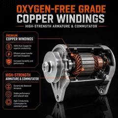 EZ GO Golf Cart Starter Generator 12V 23A Copper – Medalist TXT MG2 Smooth Pe…