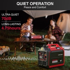 3800W Gasoline Generator, Portable Inverter, CO Safety Monitor, Low Noise