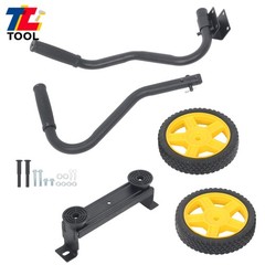 Black Generator Wheel Kit For 40065 Wheel With Folding Handle & Never Flat Tire