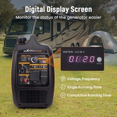 Gas Powered Generator 5000W Peak Digital Display Electric Remote Start RV Ready