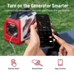 4KW LPG/Gasoline Inverter Generator Portable Quiet Electric Bluetooth Start