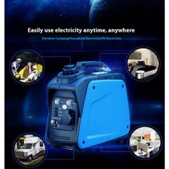 220V Portable Silent Camping Gasoline Power Inverter Generator Set 800W
