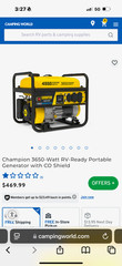 Champion Generator 4500 starter watt, 3650 running watt