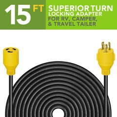 Generator Extension Cord 15 Ft 3 Prong Power Cable 10 3 30 Amp Adapter Plug New