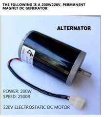 220V550W High Power Permanent Magnet DC Generator Manual Pedal DC Motor Motor