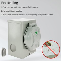 Miady 50 Amp Generator Power Inlet Ss2-50P 125/250 Volt For Generators Up To