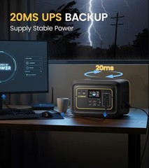 Portable Power Station/Solar Generator 296Wh capacity & 300W/600W Peak Output `