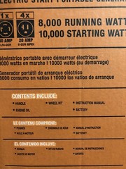Generac 8000-Watt Gasoline Powered Portable Generator with Electric Start Power