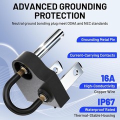 Generator Grounding Plug with Keychain – Portable Neutral Ground Bonding Adapter