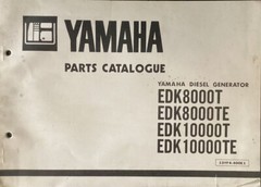 Yamaha genuine-parts book EDK8000T EDK8000TE EDK10000T DIESEL GENERATOR 1983