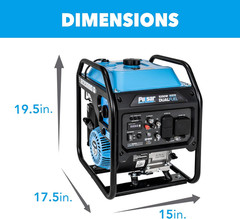 Pgx5250Bixco 5250W Dual Fuel Generator – Quiet, RV Ready & Portable Power
