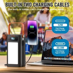 27000mAh Portable Power Bank Station, Outdoor Generator with SOS Light, Backup C