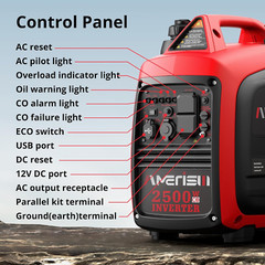 2500W Portable Gas Inverter Generator for Home, Camping & Emergencies