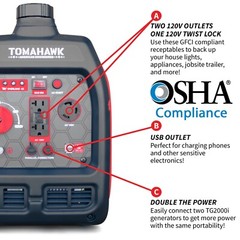 3000 Watt Inverter Generator Super Quiet Portable Power 120V Outlet