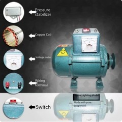Permanent Magnet Brushless Generator with Voltage Regulator, Pure Copper Winding