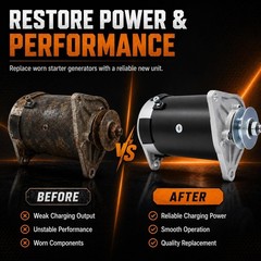 Reliable 12V Starter Generator | Bi-directional Pulley