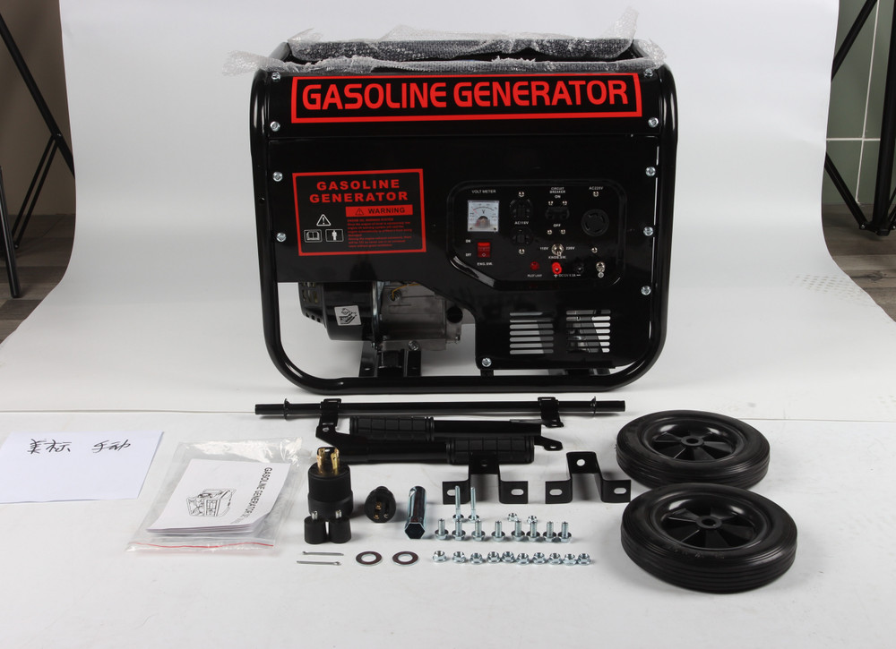 3000W Portable Generator Gas Powered 4 Stroke 215CC for Home Backup Construction