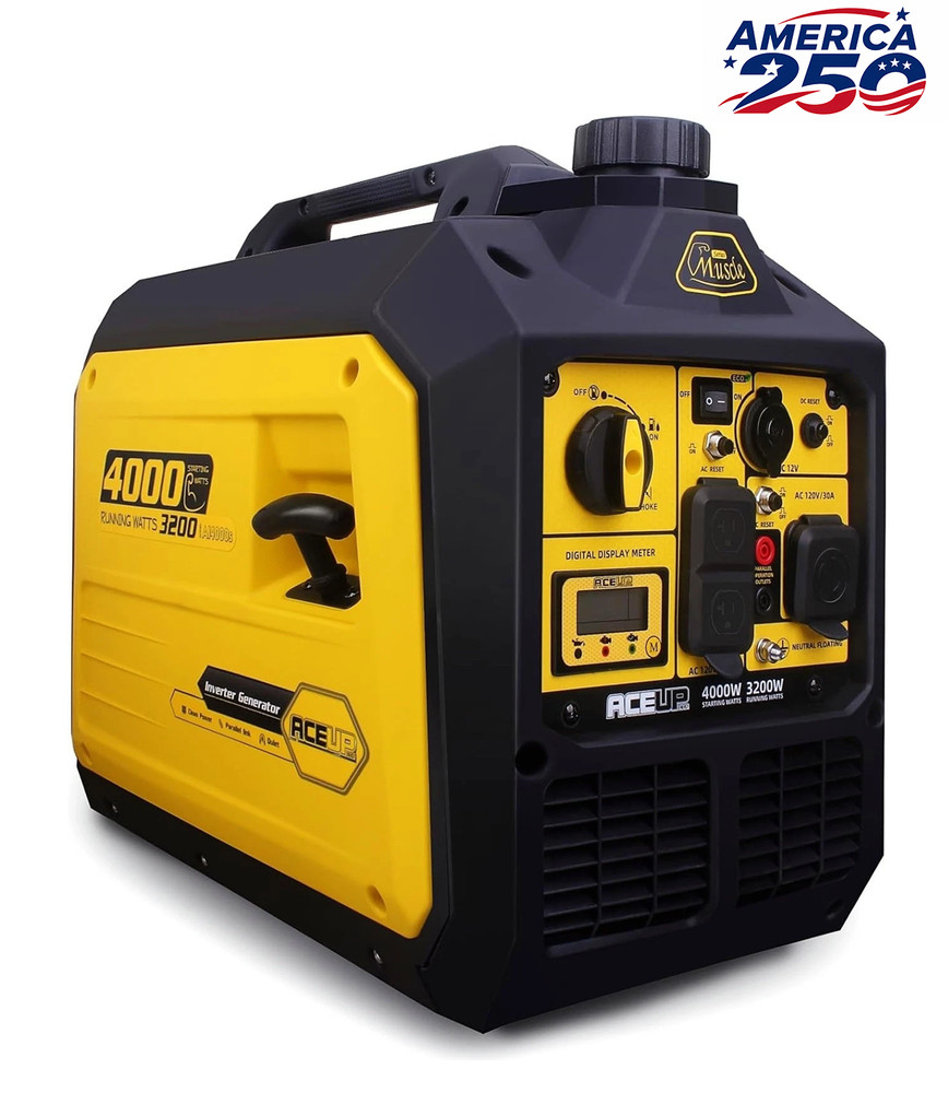 4000 Watt Gas Inverter Generator Portable Quiet EPA RV-Ready Emergency Hurricane