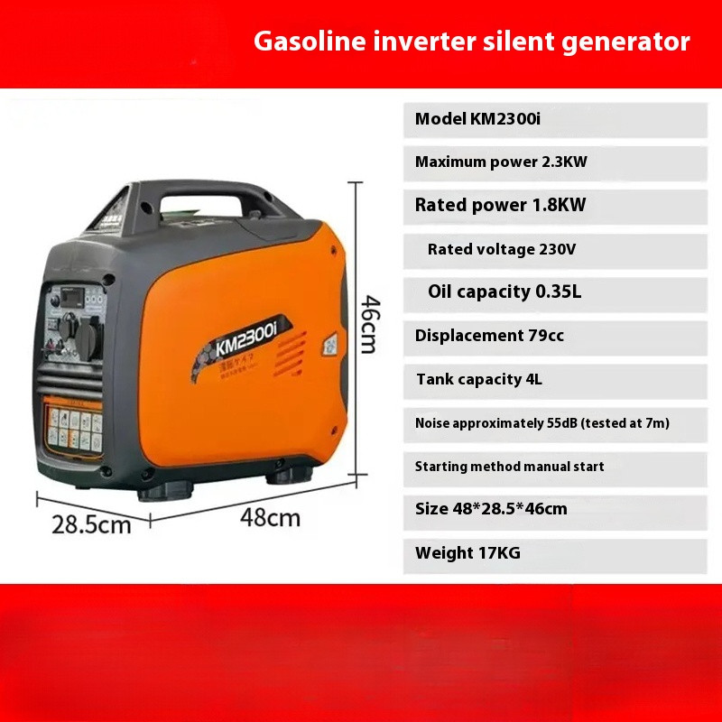 Ultra-quiet Inverter Gasoline Generator Portable 220V Caravan Car Camping