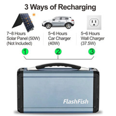 Solar Rechargeable Portable Power Station Battery