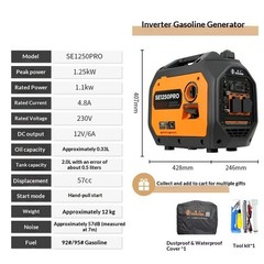 Silent Variable-frequency Gasoline Generator with 220V Outdoor Power Supply
