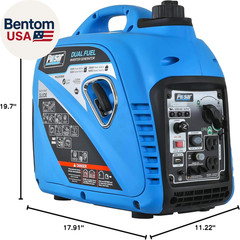 2,200W Portable Dual Fuel Quiet Inverter Generator with USB Outlet & Parallel Ca