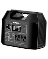 Portable Power Station 80000mAh, 256Wh LiFePO4 Battery Backup,300W AC Black