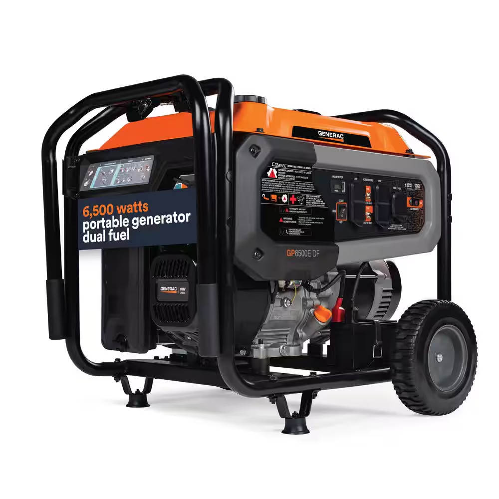 8125/6500-Watt-Electric Switch Duel Fuel Gasoline/Propane-Portable Generator W/