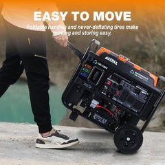 GENMAX 10,500-W Portable Tri Fuel Gas Inverter Generator, Remote Start CO Sensor