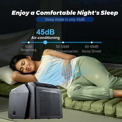 48V DC & 110V AC Smart Split Portable Air Conditioner 5000 BTU Cool for Outdoor