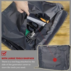 Waterproof Generator Cover w/ Storage Pocket for Honda Eu2000i Eu2200i Generator