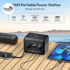 100W Portable Power Station, 96Wh Small Generator 30000Mah Lifepo4 Battery with