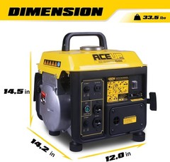Aceup 1200W Gas Generator Portable EPA Carb Compliant Ultralight Home Use