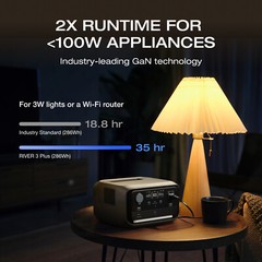 EcoFlow Wireleess River 3 Plus Portable Power Station with EB600 Extra Battery