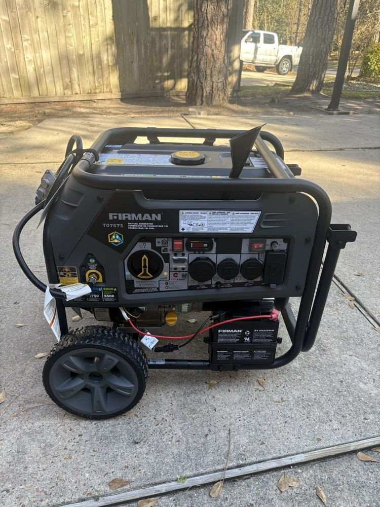 FIRMAN T08073 Tri Fuel Portable Generator 10kW 8 gal Electric Start 120/240V
