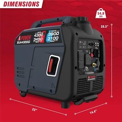 A-iPower 4,300-W Quiet Portable RV Ready Dual Fuel Inverter Generator, CO Sensor
