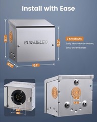SURAIELEC 30 Amp Generator Power Inlet Box, NEMA L14-30P