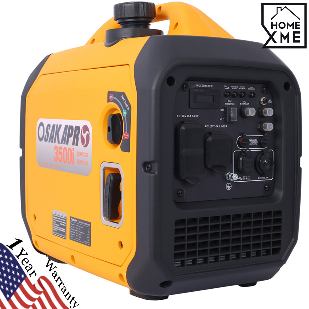 3500W Portable Inverter Generator Gas Powered w/ CO Sensor Home Backup Camping