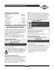 Briggs & Stratton XL4000 Portable Generator – Owners Manual & Instructions